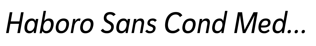 Haboro Sans Cond Medium Italic